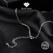 DAVINA Ladies Cable Chain Necklace Sterling Silver 925 55 cm