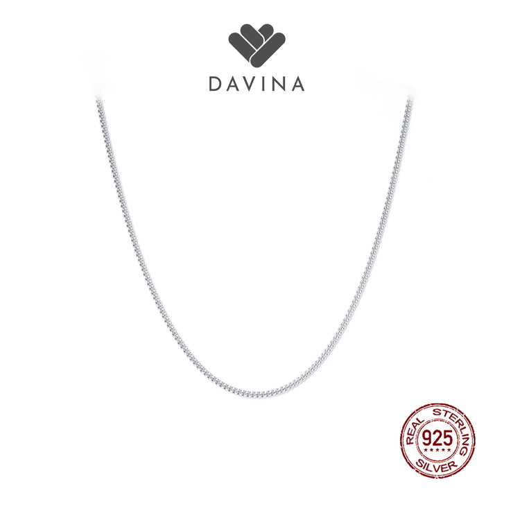 DAVINA Ladies Curb Chain Sterling Silver 925