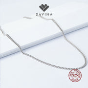 DAVINA Ladies Curb Chain Sterling Silver 925