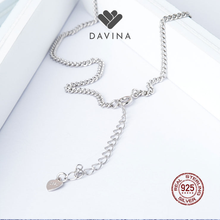 DAVINA Ladies Curb Chain Sterling Silver 925