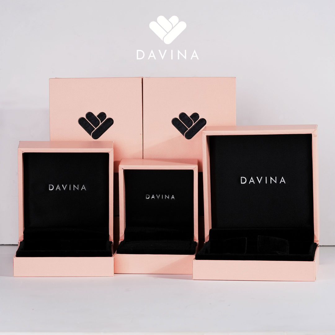 DAVINA Ladies Alphabet Necklace Rose Gold Color Sterling Silver 925