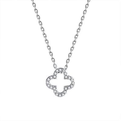 Davina Ladies Fleur Necklace Silver Color S925