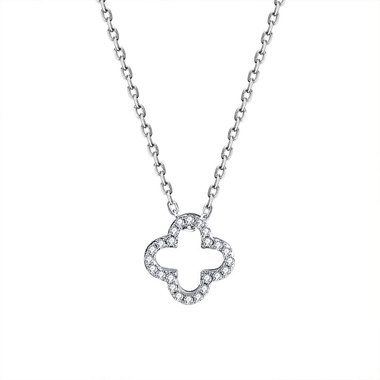 Davina Ladies Fleur Necklace Sterling Silver 925