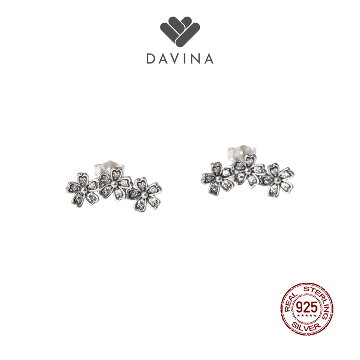 DAVINA Ladies Anemone Earrings Sterling Silver 925