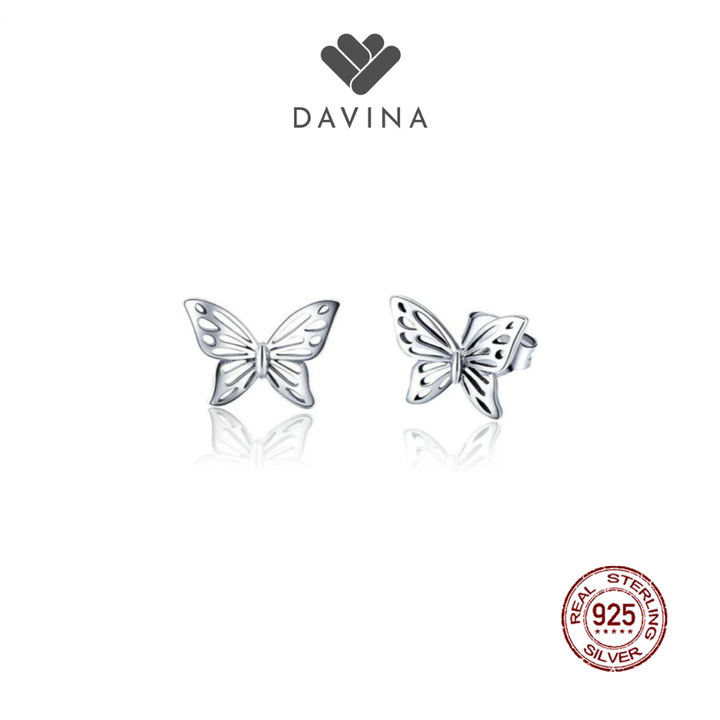 DAVINA Ladies Butterfly Earrings Sterling Silver 925