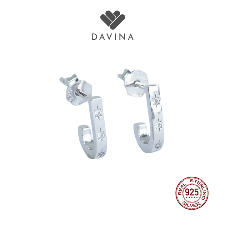 DAVINA Ladies Hikaru Earrings Sterling Silver 925