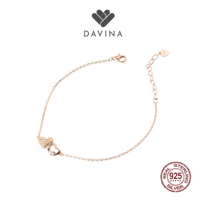 DAVINA Ladies Noella Bracelet Rose Gold Plated Sterling Silver 925