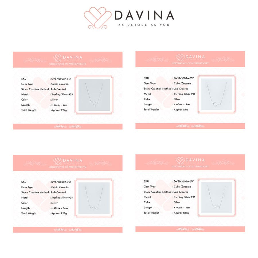 DAVINA Ladies Zodiac Necklace Sterling Silver 925