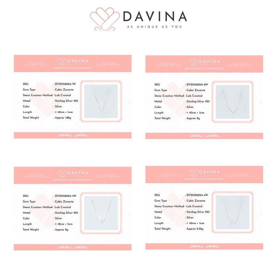 DAVINA Ladies Zodiac Necklace Sterling Silver 925