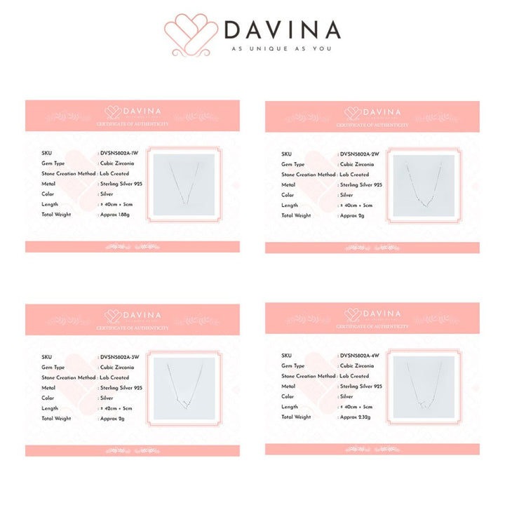 DAVINA Ladies Zodiac Necklace Sterling Silver 925