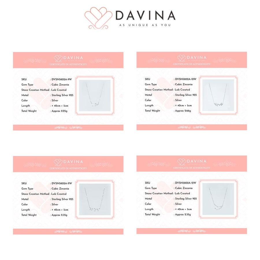 DAVINA Ladies Zodiac Necklace Sterling Silver 925