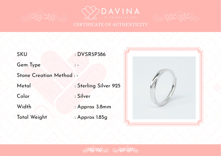 DAVINA Couple Evan Zeline Rings Sterling Silver 925