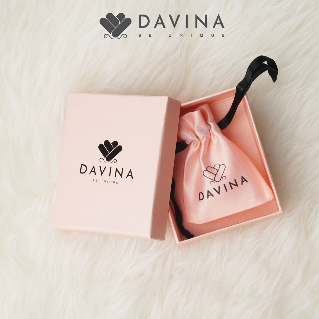 DAVINA Ladies Moonie Earrings Rose Gold Plated Sterling Silver 925