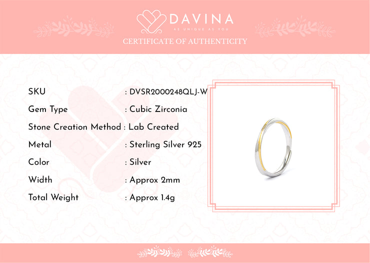 DAVINA Couple Kenth Barby Rings Silver Color S925