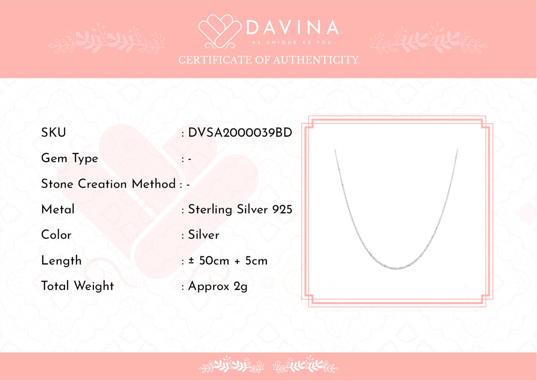 DAVINA Ladies Cable Chain Sterling Silver 925