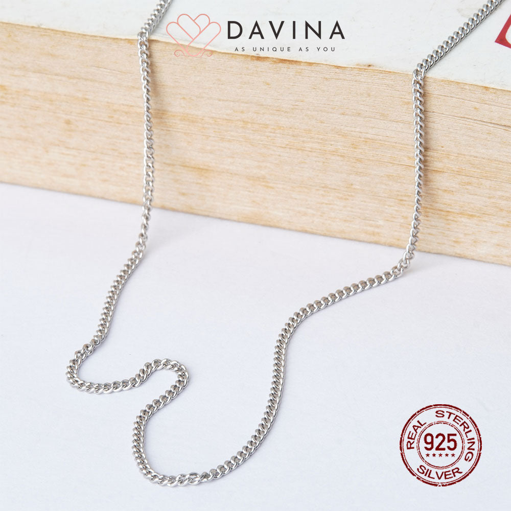 DAVINA Ladies Curb Chain Sterling Silver 925