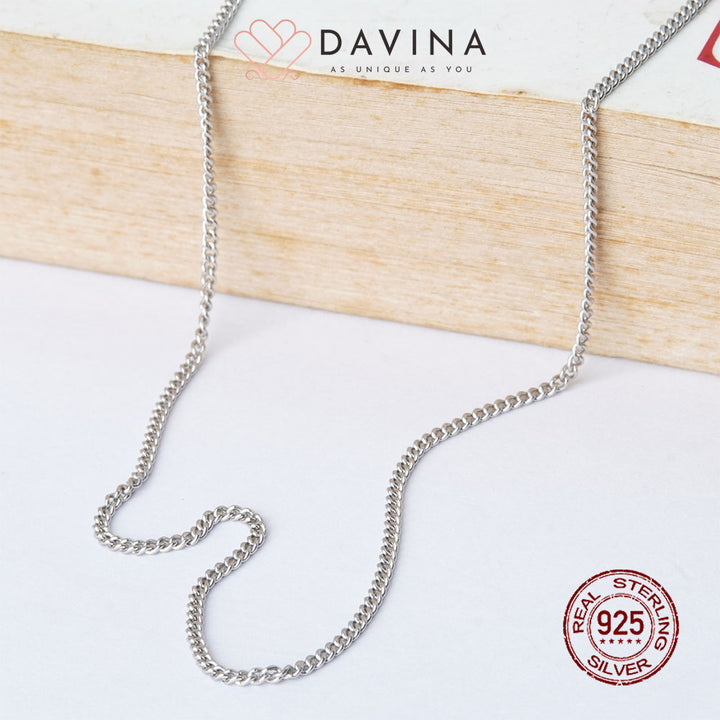 DAVINA Ladies Curb Chain Sterling Silver 925