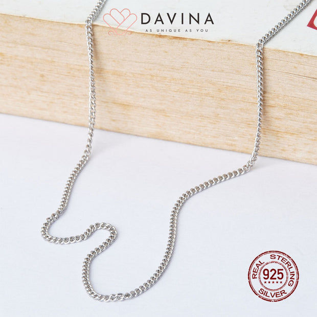 DAVINA Ladies Curb Chain Sterling Silver 925