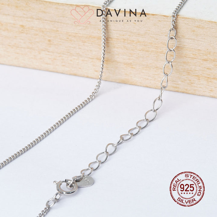 DAVINA Ladies Curb Chain Sterling Silver 925