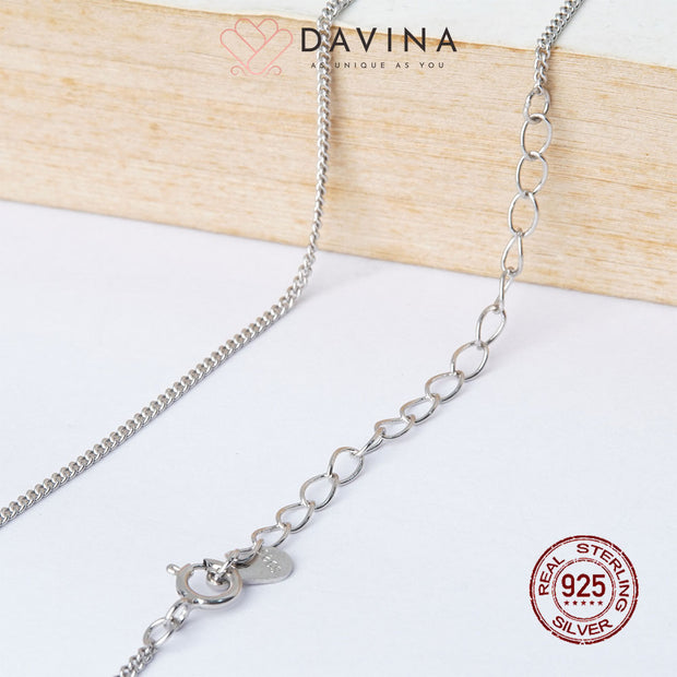DAVINA Ladies Curb Chain Sterling Silver 925