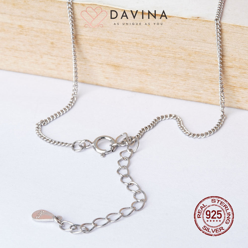 DAVINA Ladies Curb Chain Sterling Silver 925