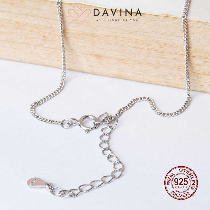 DAVINA Ladies Curb Chain Sterling Silver 925