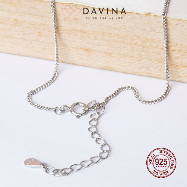 DAVINA Ladies Curb Chain Sterling Silver 925