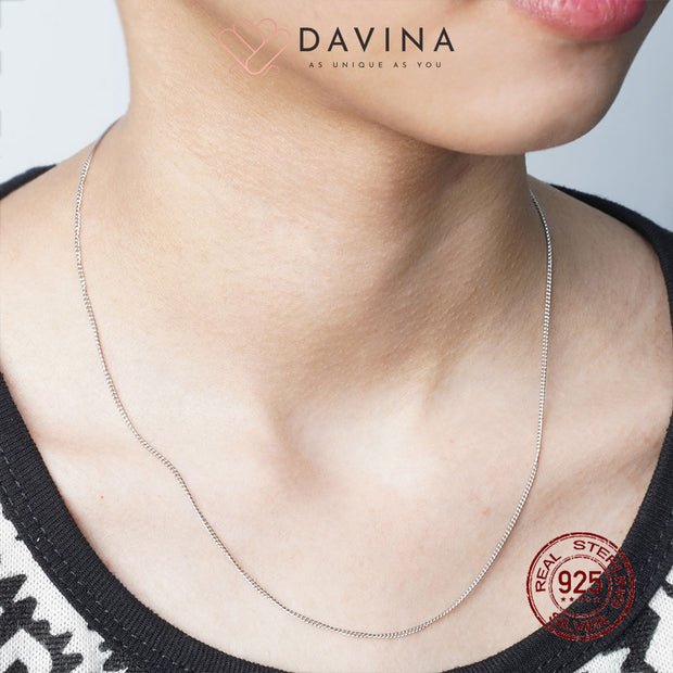 DAVINA Ladies Curb Chain Sterling Silver 925