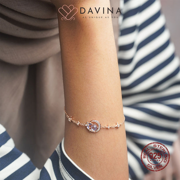 DAVINA Ladies Moonlight Bracelet Rose Gold Color S925