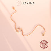 DAVINA Ladies Ivelle Bracelet Rose Gold Color S925