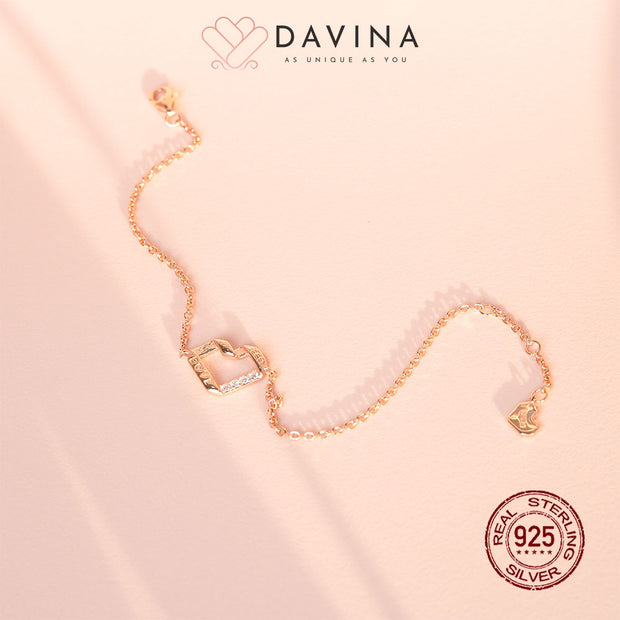 DAVINA Ladies Ivelle Bracelet Rose Gold Color S925