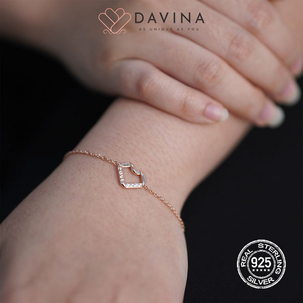 DAVINA Ladies Ivelle Bracelet Rose Gold Color S925