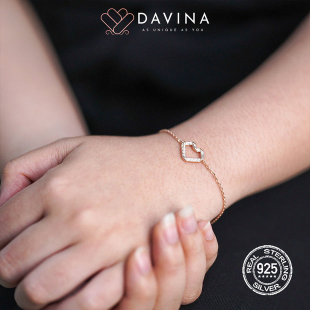 DAVINA Ladies Ivelle Bracelet Rose Gold Color Sterling Silver 925