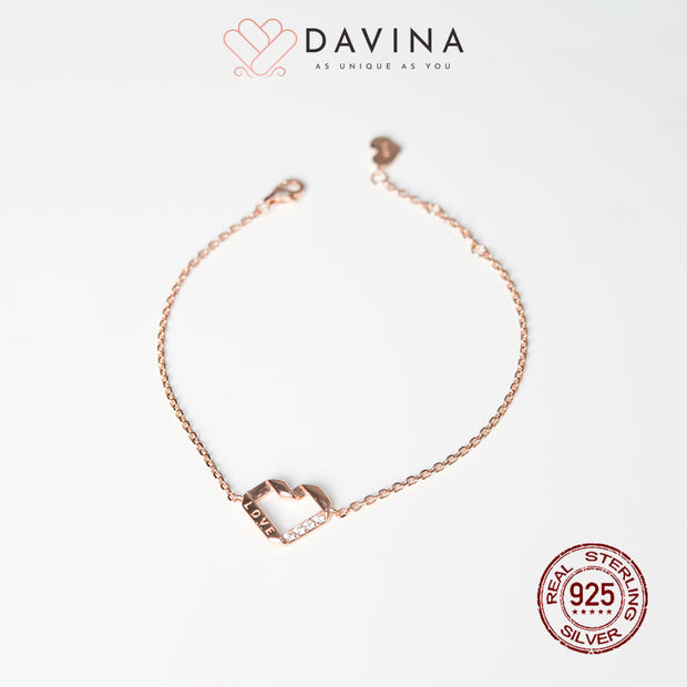 DAVINA Ladies Ivelle Bracelet Rose Gold Color S925