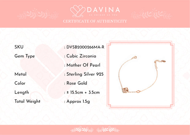 DAVINA Ladies Adiel Bracelet Rose Gold Color S925