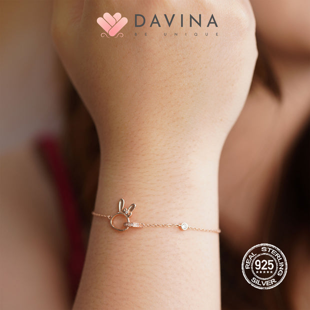 DAVINA Ladies Rarita Bracelet Rose Gold Color Sterling Silver 925