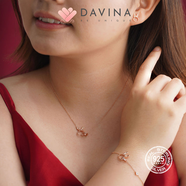 DAVINA Ladies Rarita Bracelet Rose Gold Color Sterling Silver 925