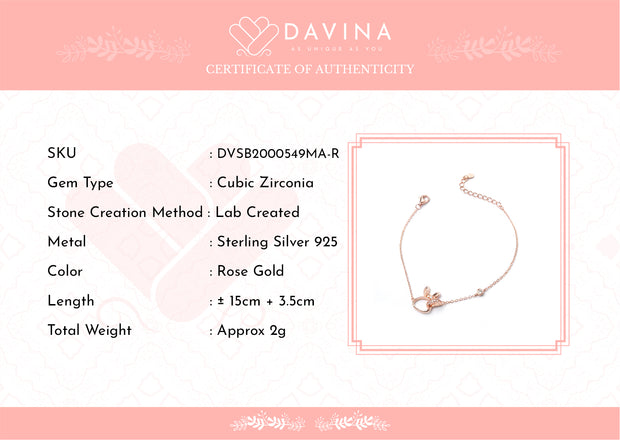 DAVINA Ladies Rarita Bracelet Rose Gold Color S925