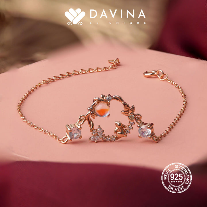 DAVINA Ladies Coco Bracelet Rose Gold Plated Sterling Silver 925