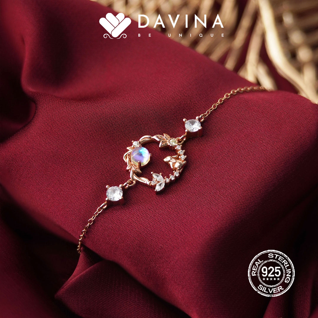 DAVINA Ladies Coco Bracelet Rose Gold Plated Sterling Silver 925