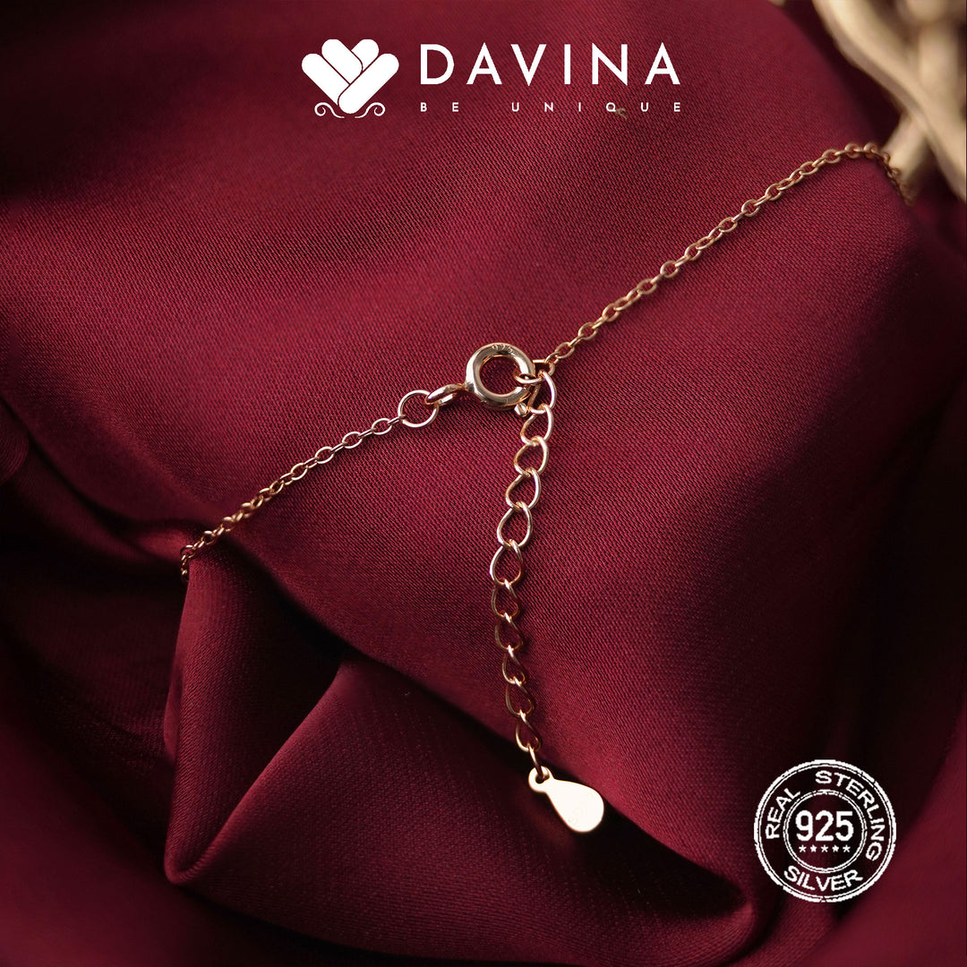 DAVINA Ladies Coco Bracelet Rose Gold Plated Sterling Silver 925