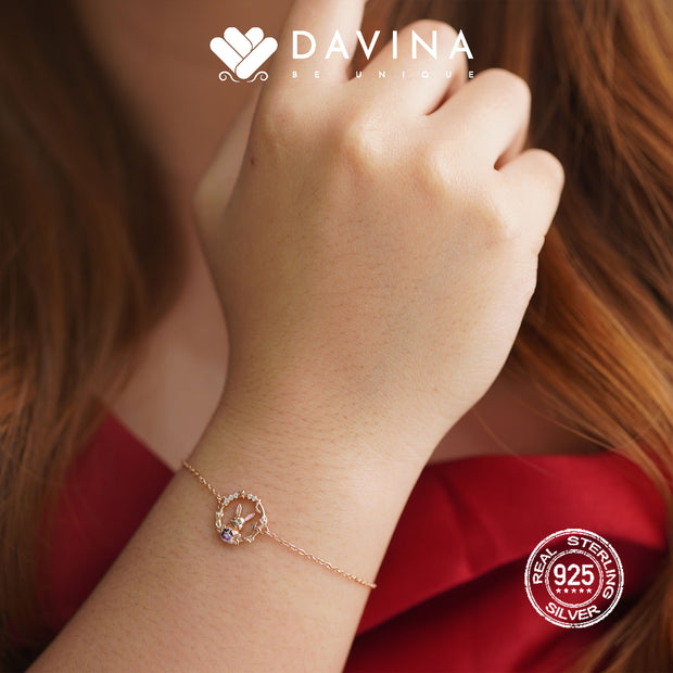 DAVINA Ladies Renita Bracelet Rose Gold Color S925