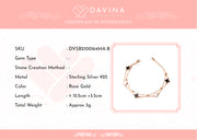 DAVINA Ladies Kayne Black Bracelet Rose Gold Color S925