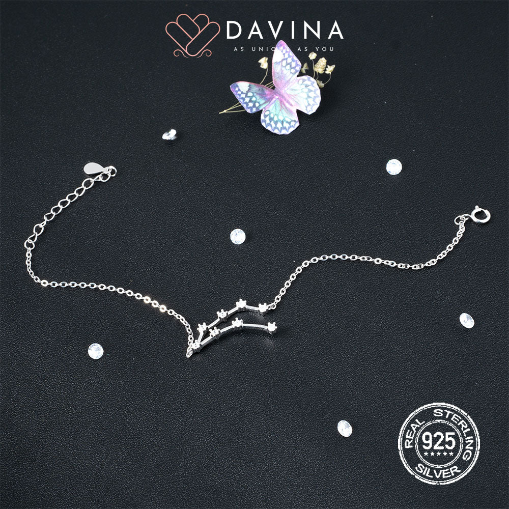 DAVINA Ladies Zodiac Bracelet Sterling Silver 925