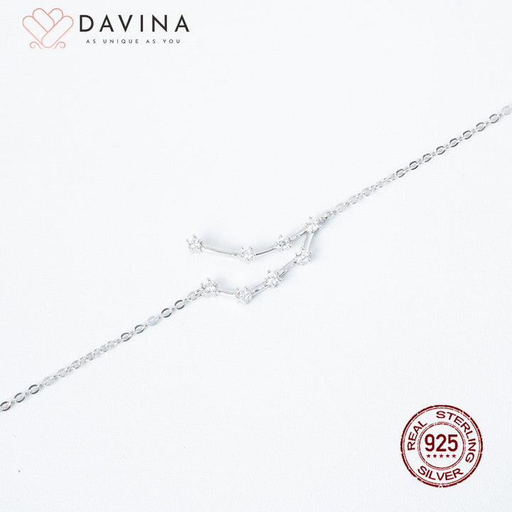 DAVINA Ladies Zodiac Bracelet Sterling Silver 925
