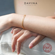 DAVINA Ladies Alesya Bracelet Gold Color Sterling Silver 925