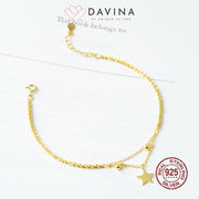 DAVINA Ladies Juniper Bracelet Gold Color Sterling Silver 925