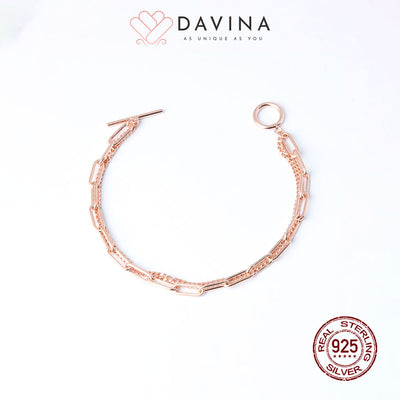 DAVINA Ladies Bexley Bracelet Rose Gold Color S925