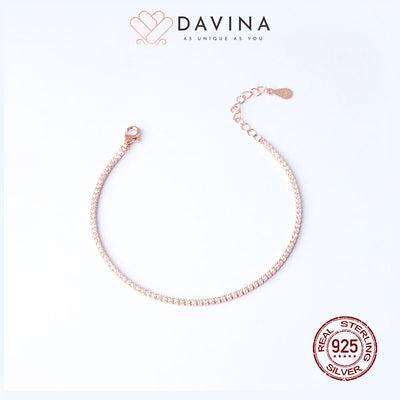 DAVINA Ladies Leona Bracelet Rose Gold Color S925