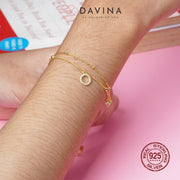 DAVINA Ladies Miley Bracelet Gold Color Sterling Silver 925